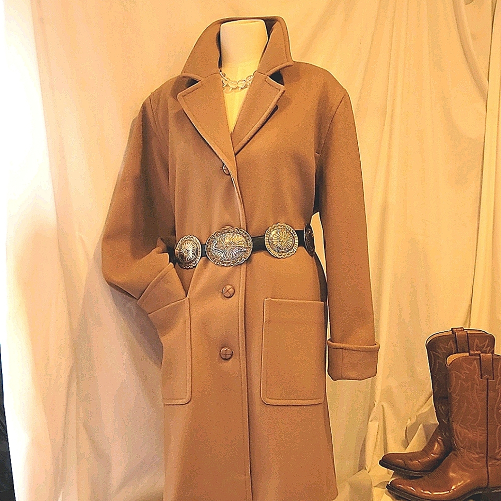 H.P.Pendleton Tan Long 100% Wool - image 1